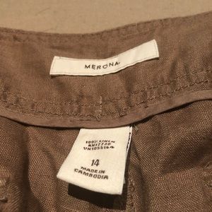 Linen capri pants